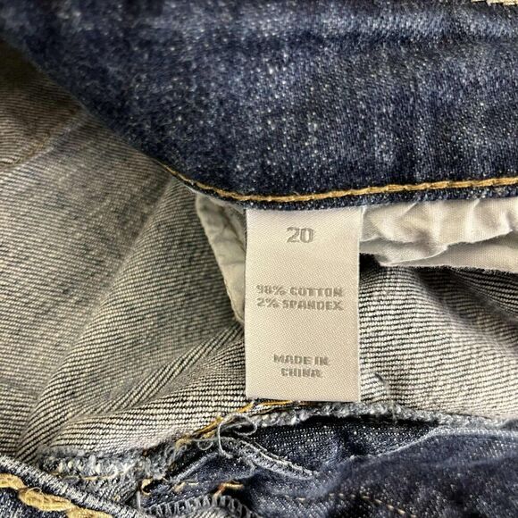 ZD Jeans Womens 20 Capri Medium Wash Contrast Stitch Embroidered Pockets Stretch - Picture 6 of 10